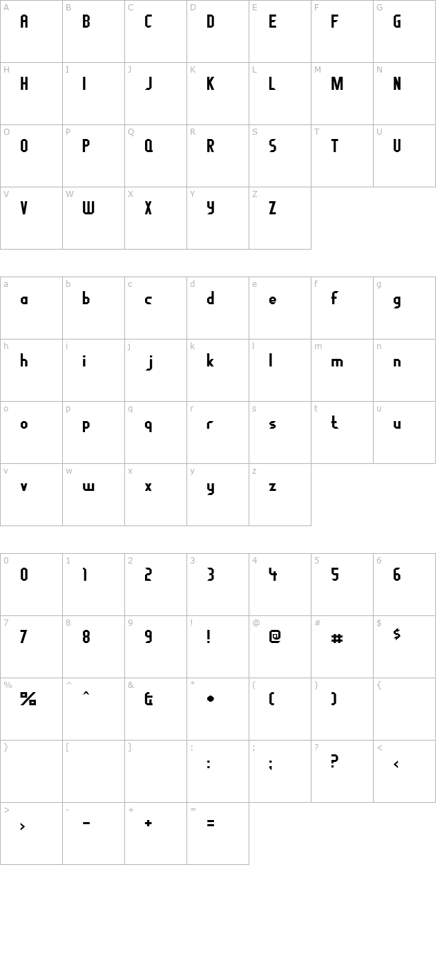 Fragile Bombers character map