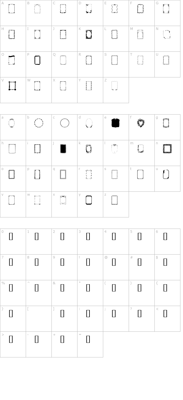 Frames1 Normal character map