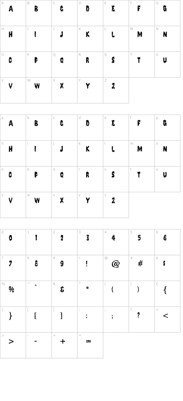 Francis character map