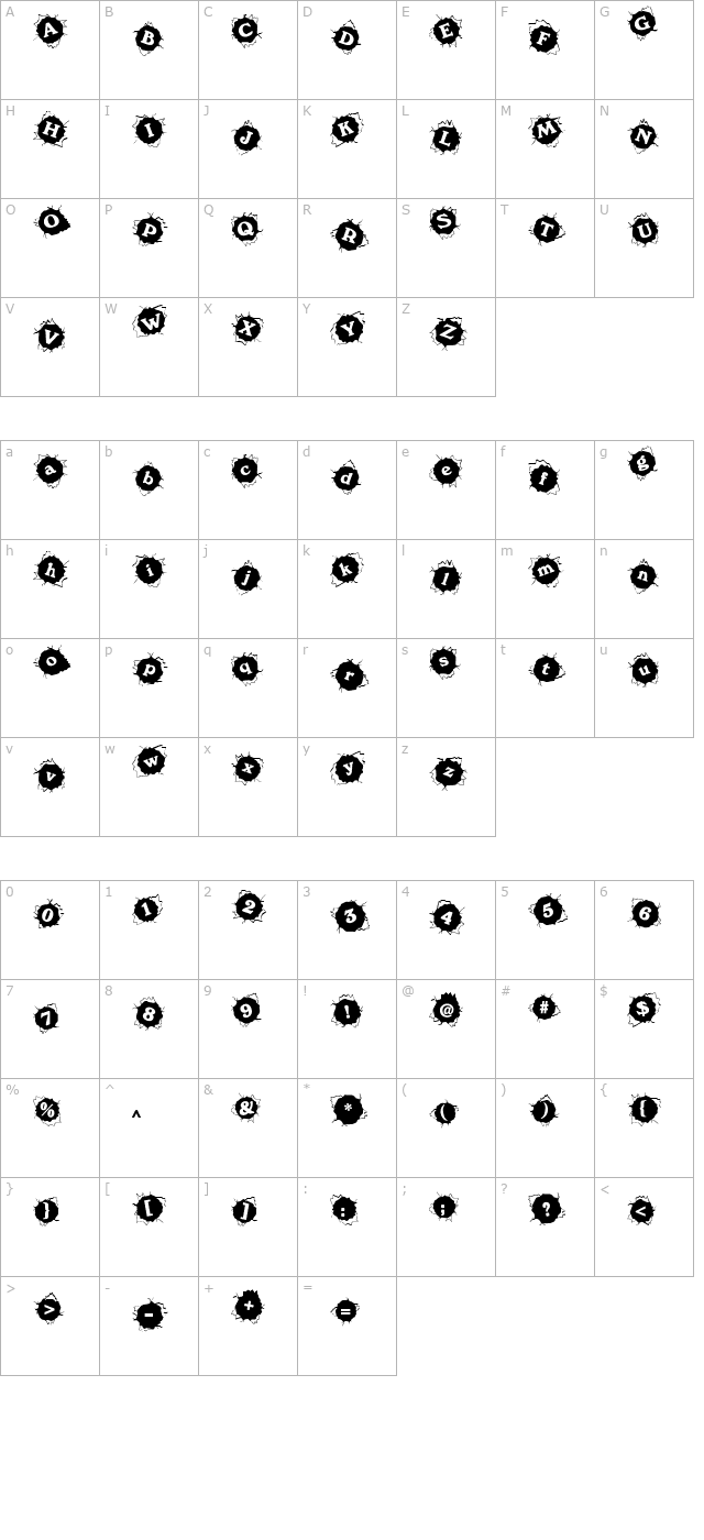 Franja Becker character map