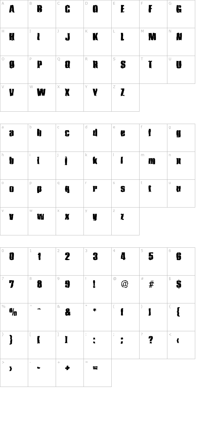 FrankBeckerRandom-Heavy-Regular character map