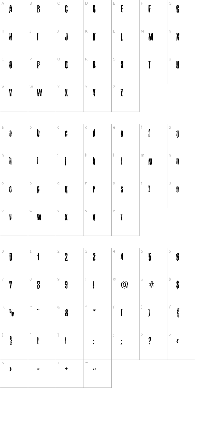 FrankBeckerRandom-Regular character map