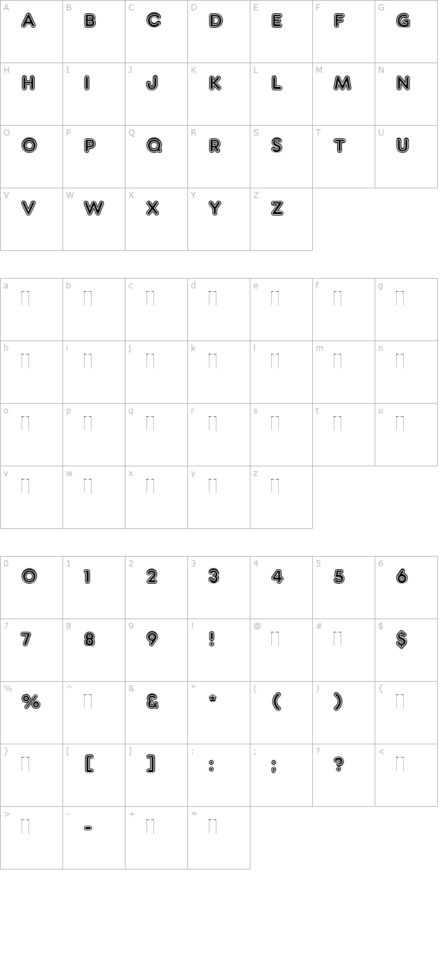 frankfurter-inline-plain character map