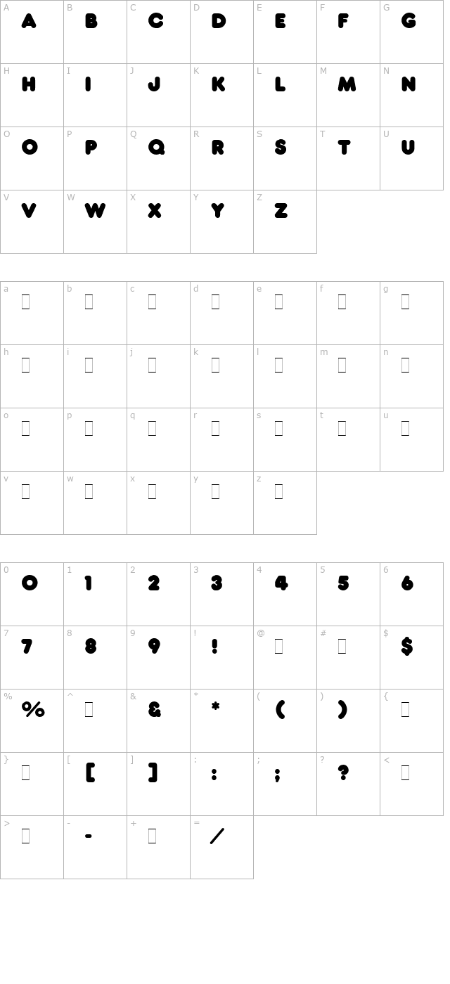 frankfurter-let-plain10 character map