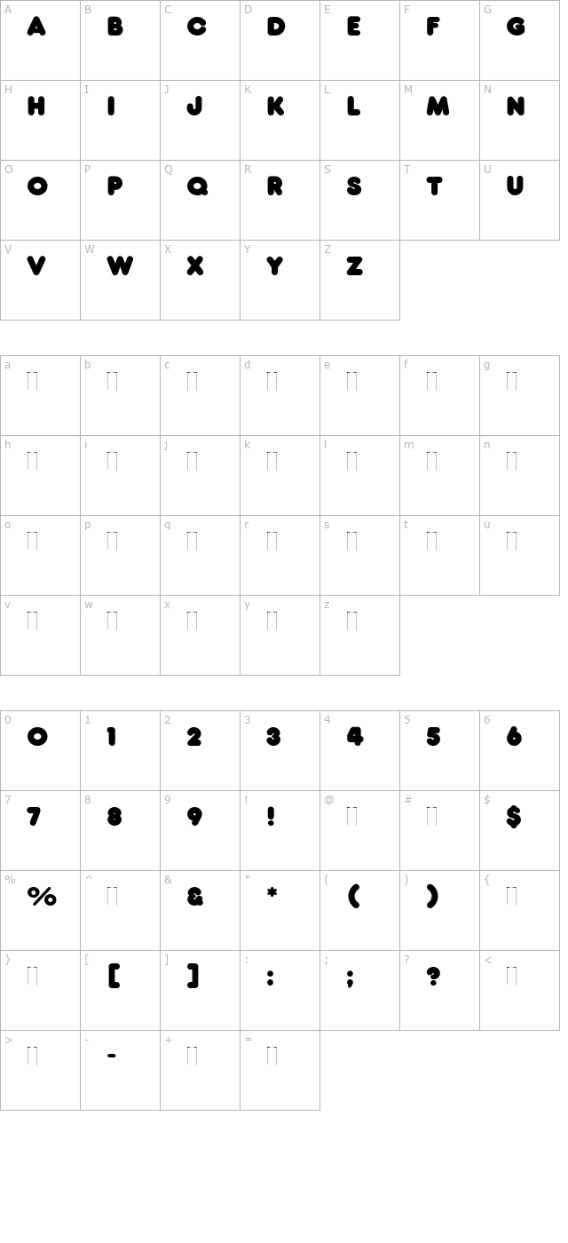 frankfurter-plain character map