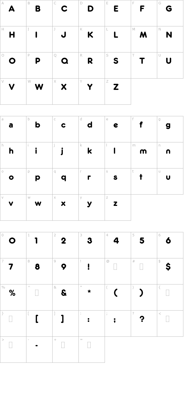 frankfurtermediumplain character map