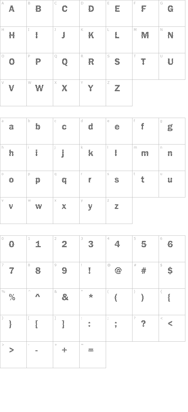 Franklin36 Becker character map