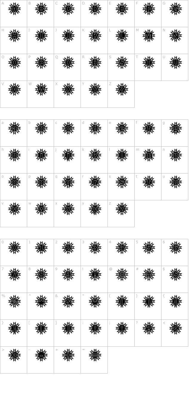 Franklin50 Becker character map