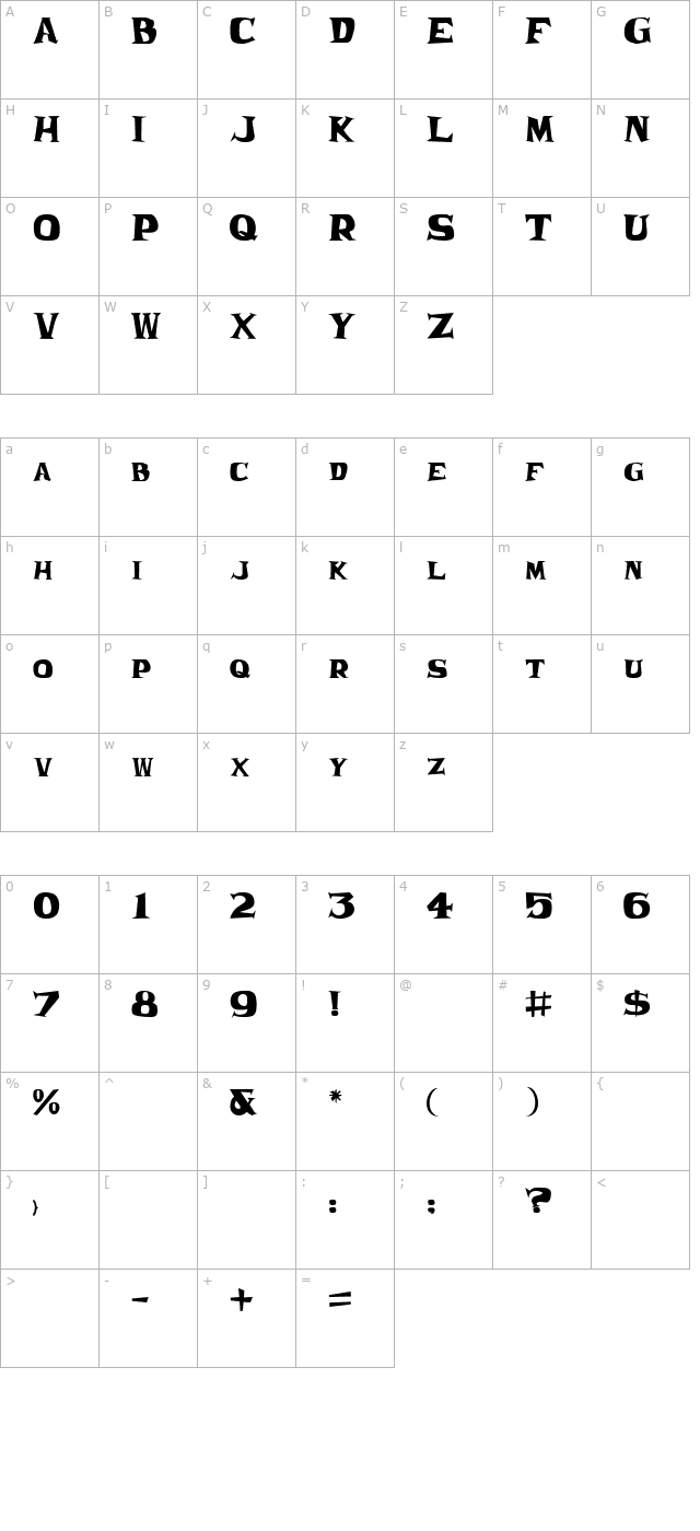 frantic-jl character map