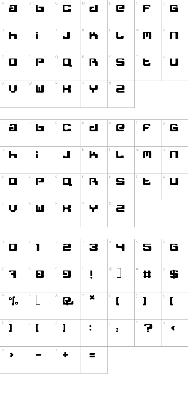 Freak character map