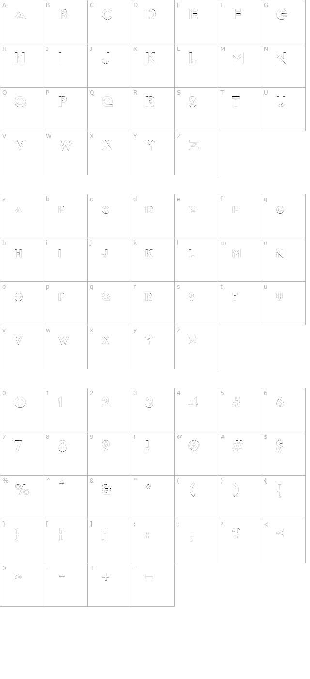 FreeportOutline character map