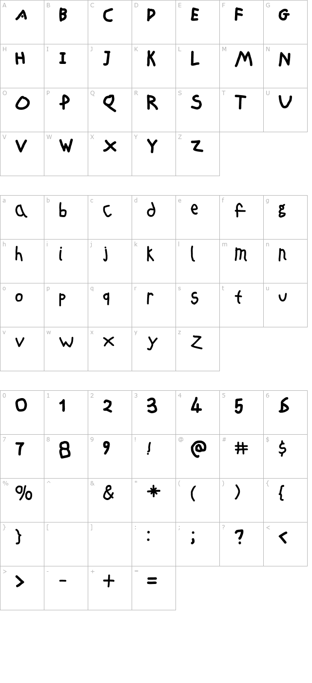 FreeSchool character map