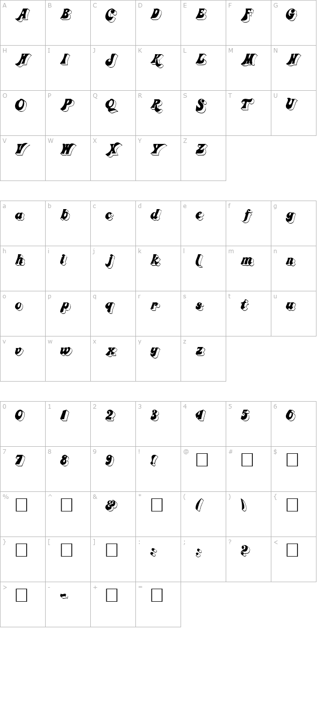 fremont character map