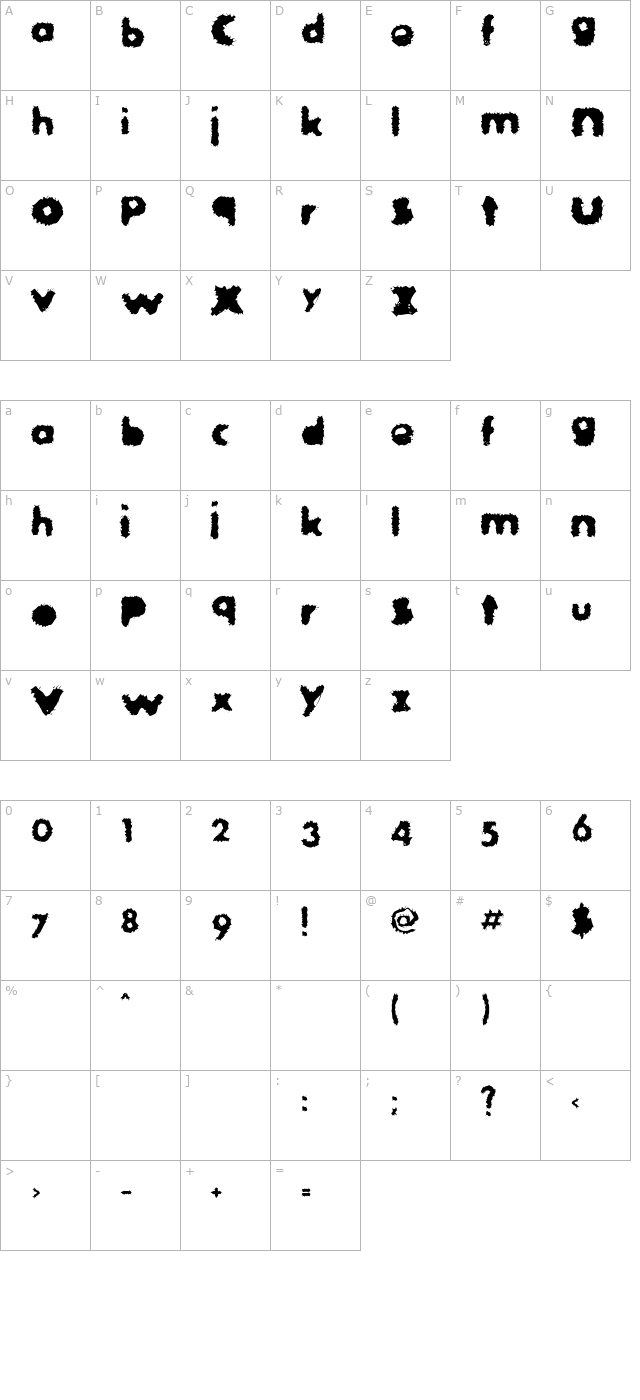 Freysk character map