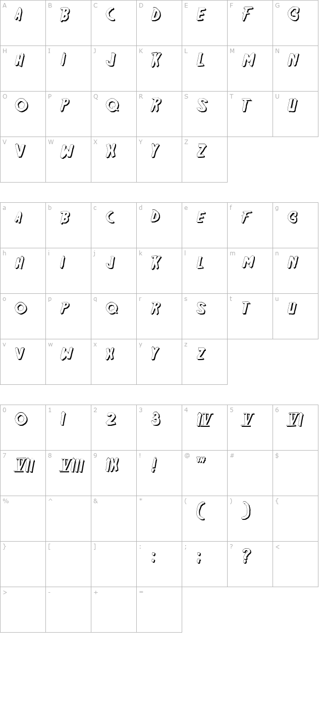 Friday13SH character map