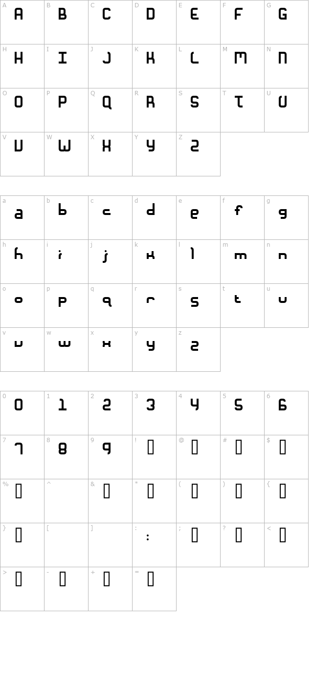 ft28 character map