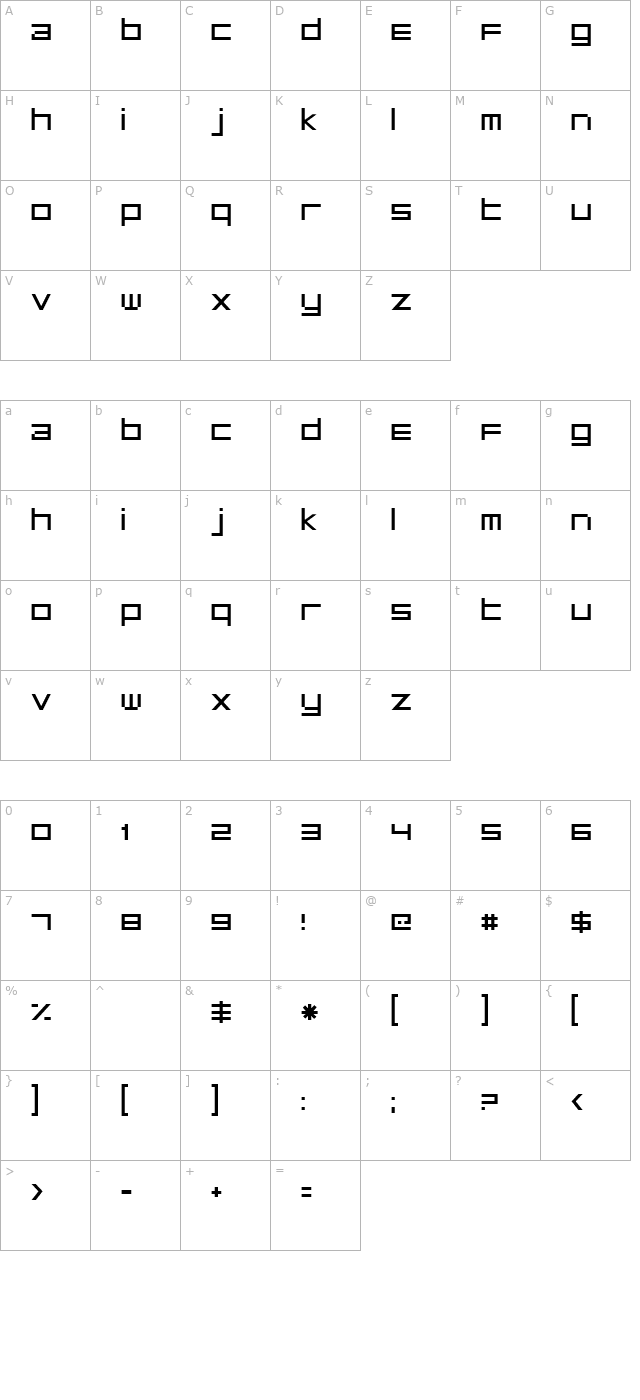 ft29 character map