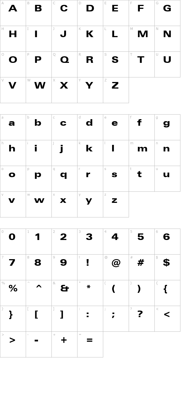 ft41 Black character map