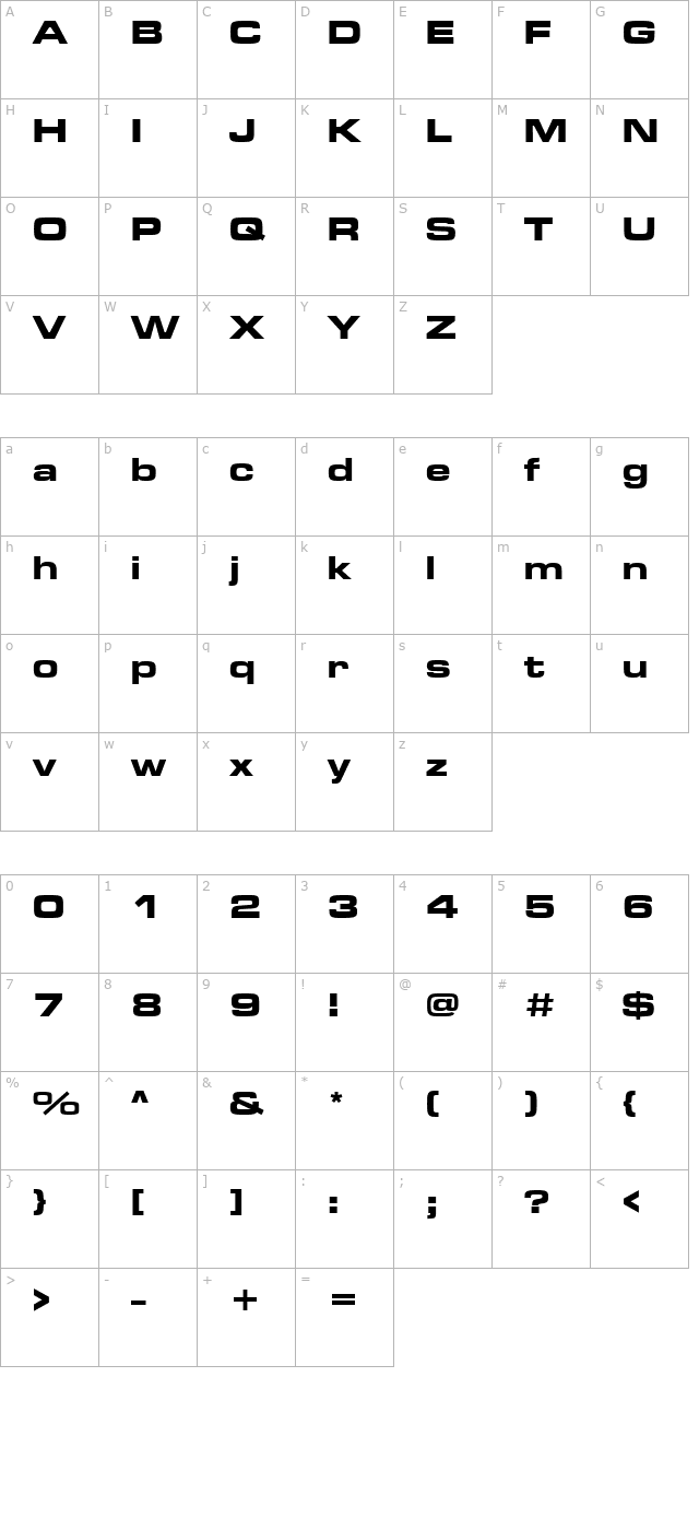 ft77 character map