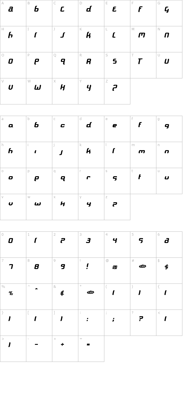 ft90 character map