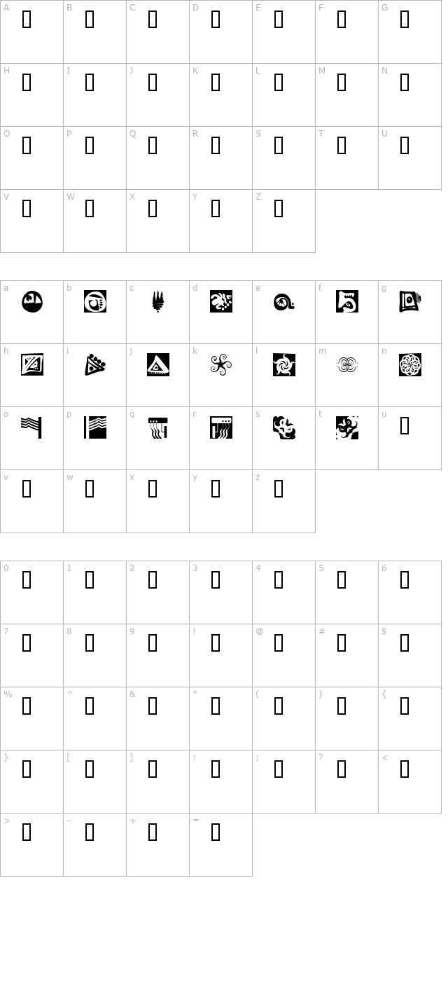 fts11 character map