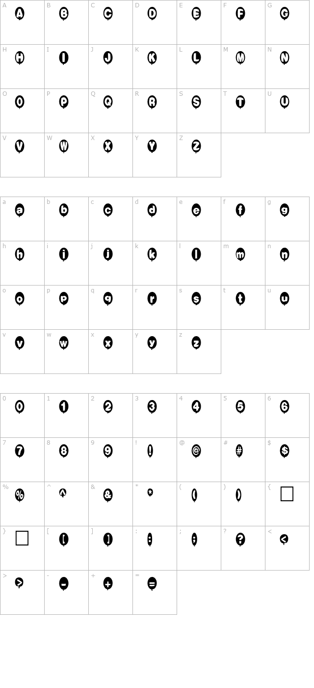 fts9 Normal character map