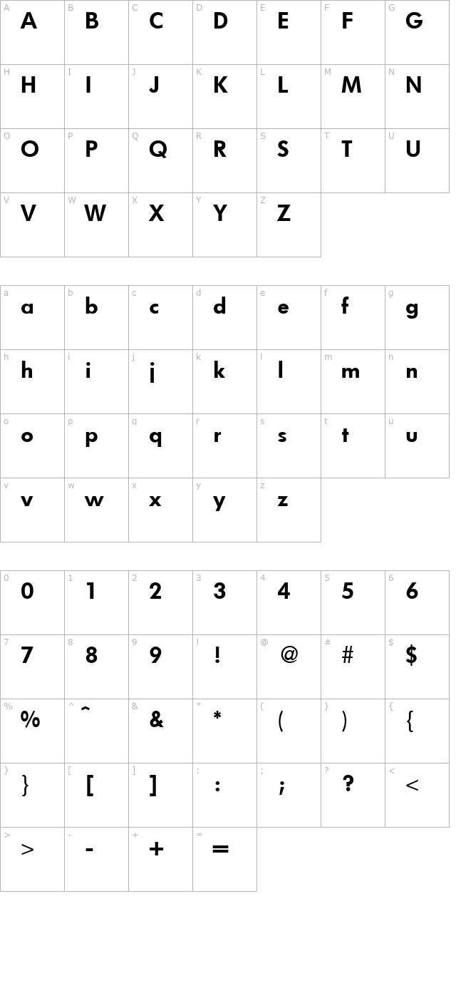 functiontwodemi-regular character map