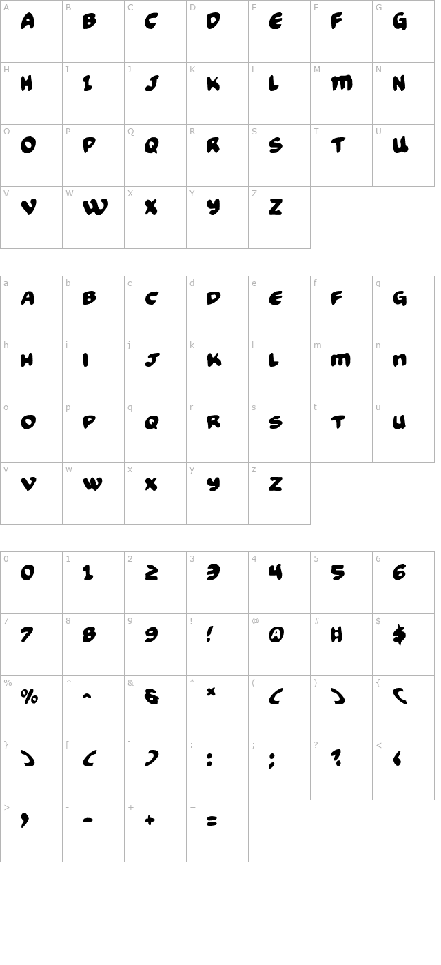 funny-pages character map