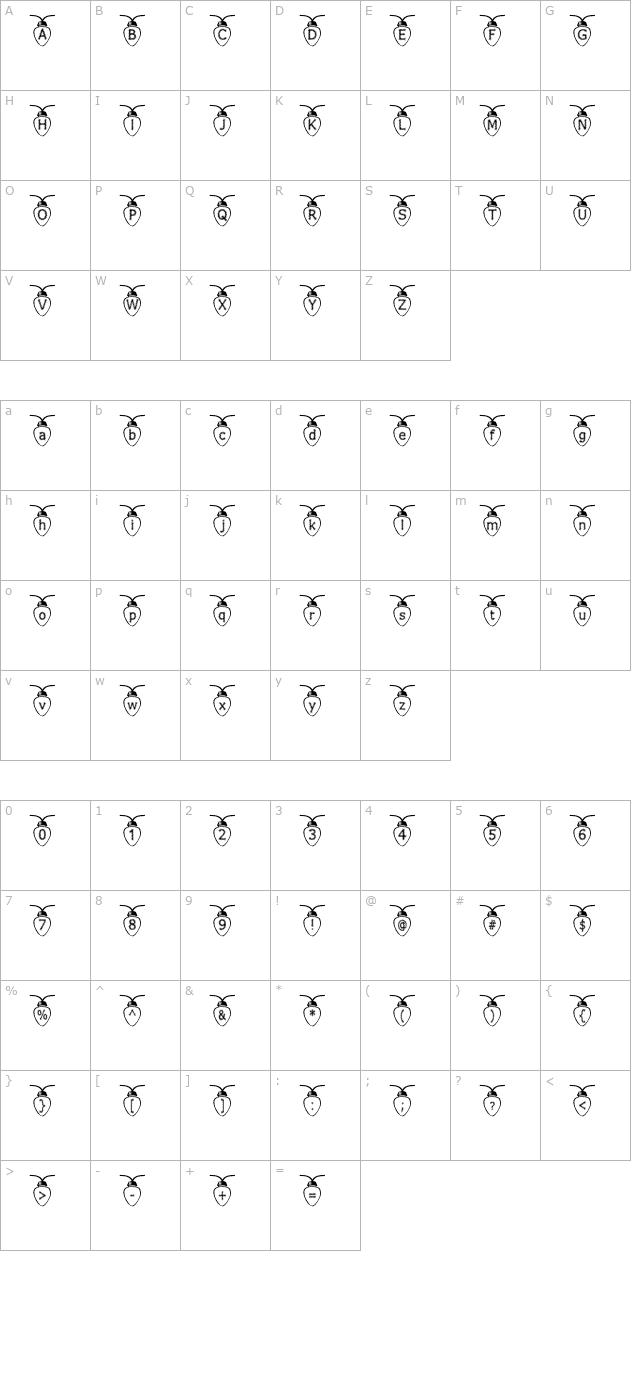 fuzzy-xmas-lights character map