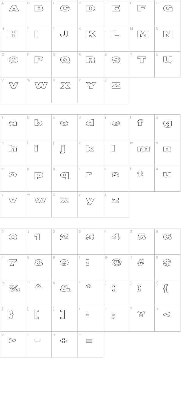 fz-basic-13-hollow-ex character map