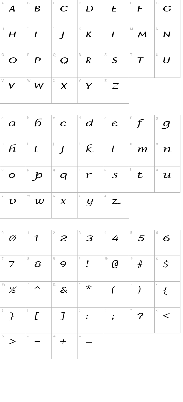 FZ BASIC 15 EX character map