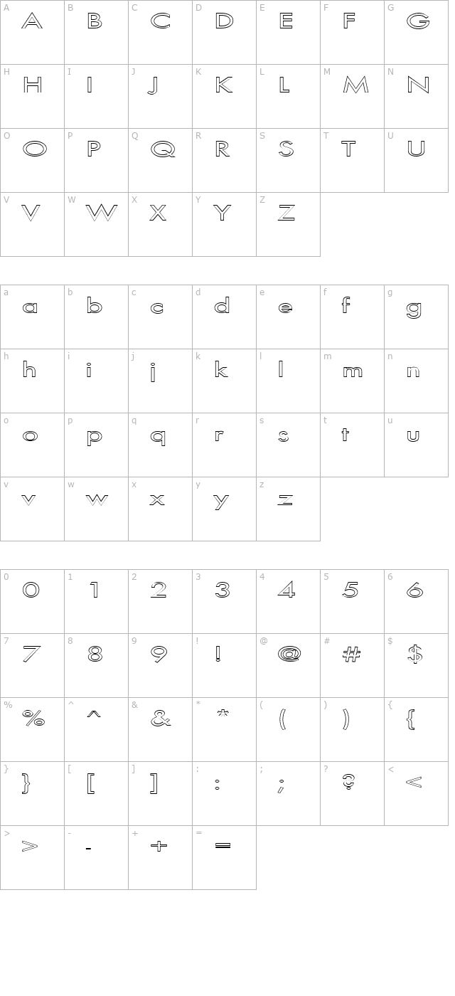 fz-basic-18-hollow-ex character map