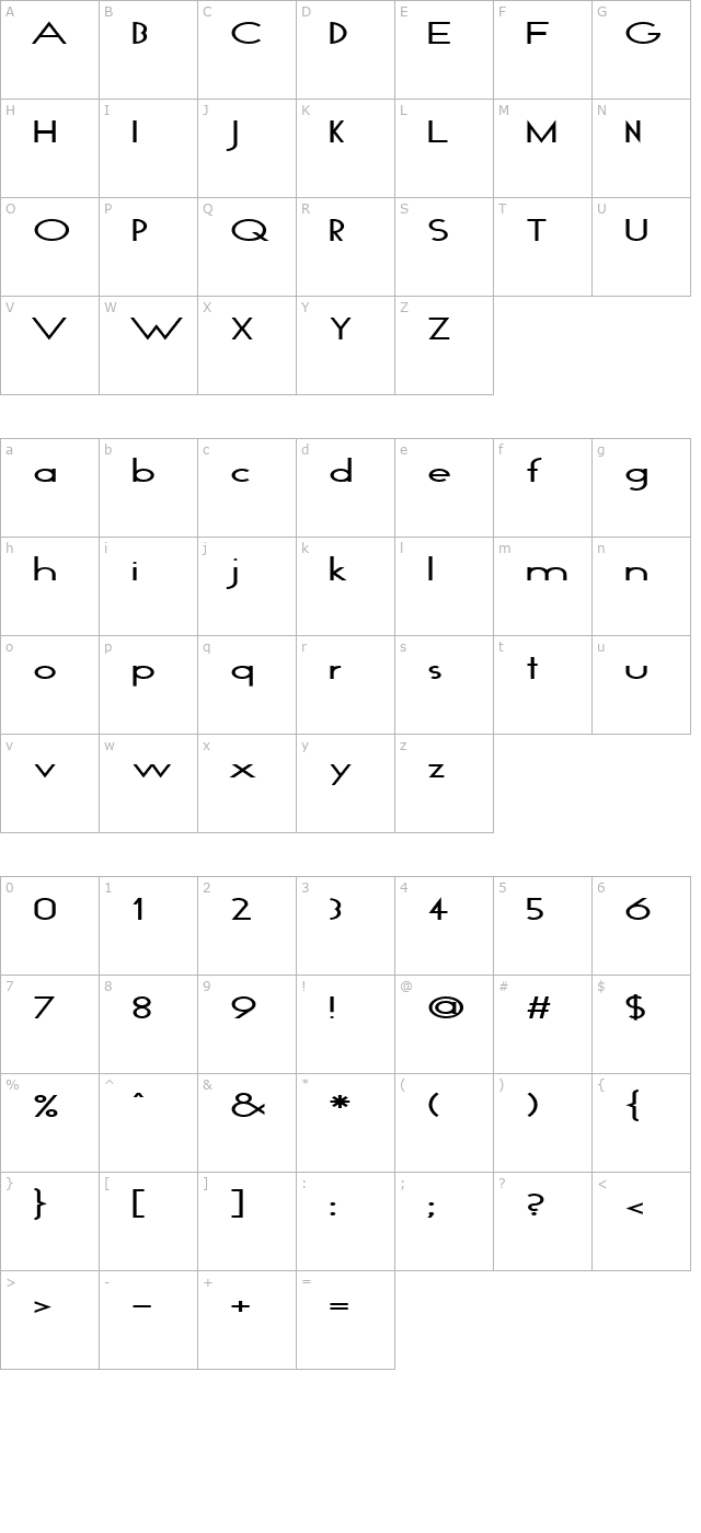 FZ BASIC 19 EX character map