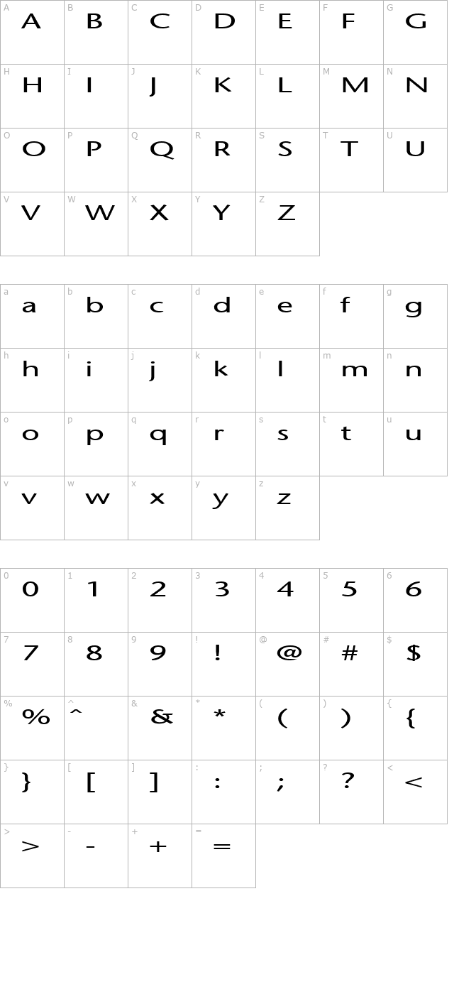 fz-basic-25-ex character map