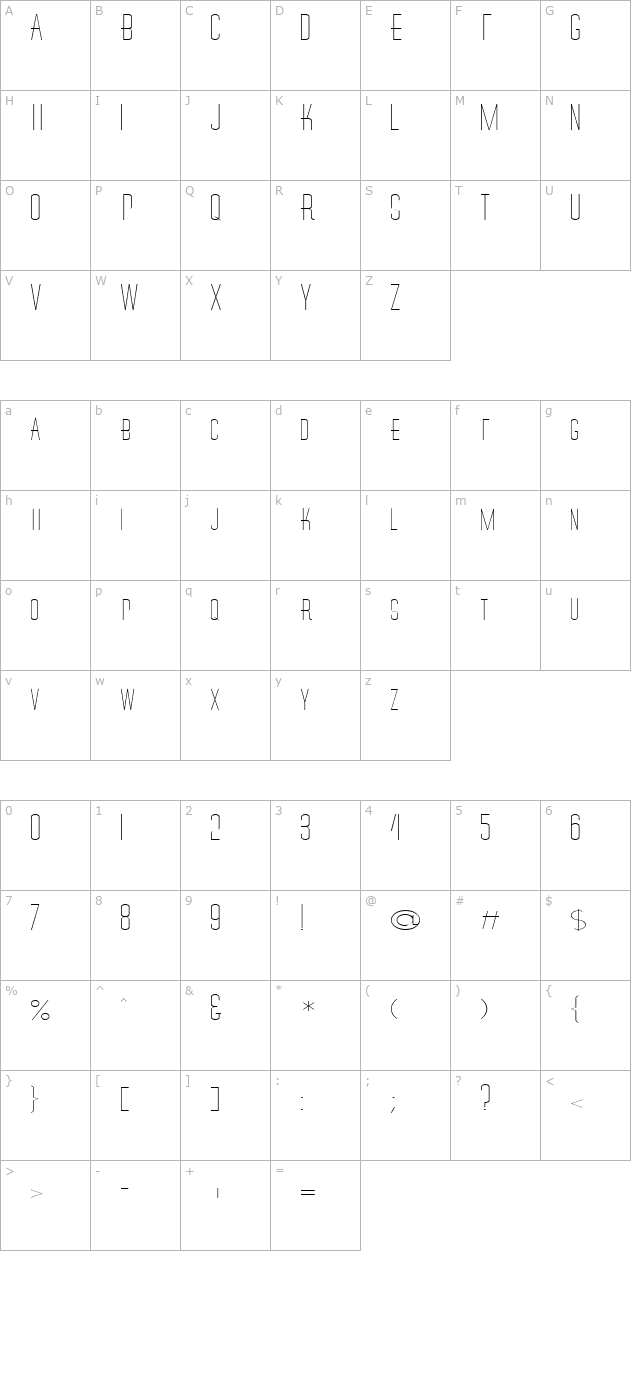 FZ BASIC 27 EX character map