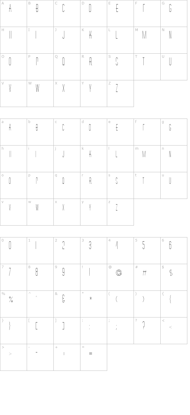 FZ BASIC 27 character map