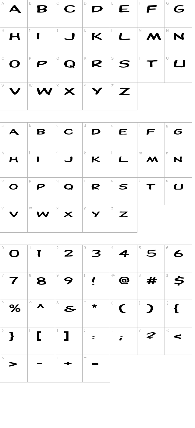 fz-basic-28-ex character map