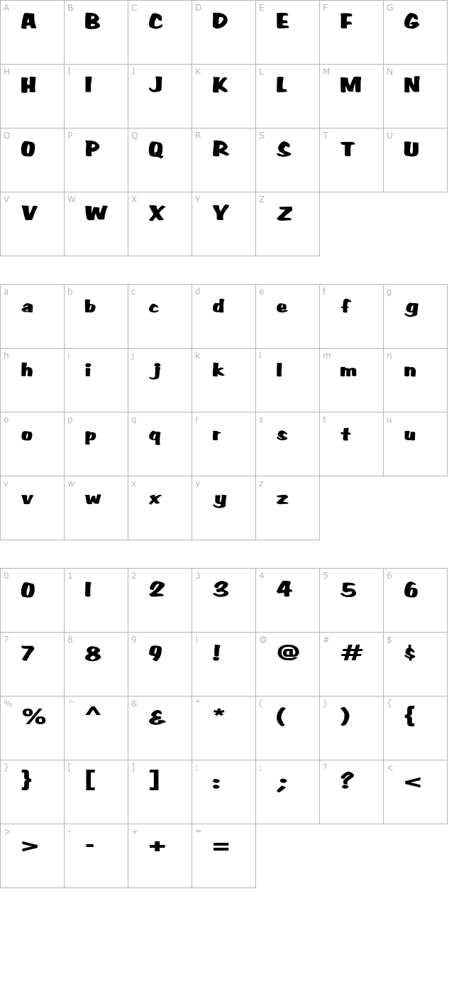 FZ BASIC 3 EX character map