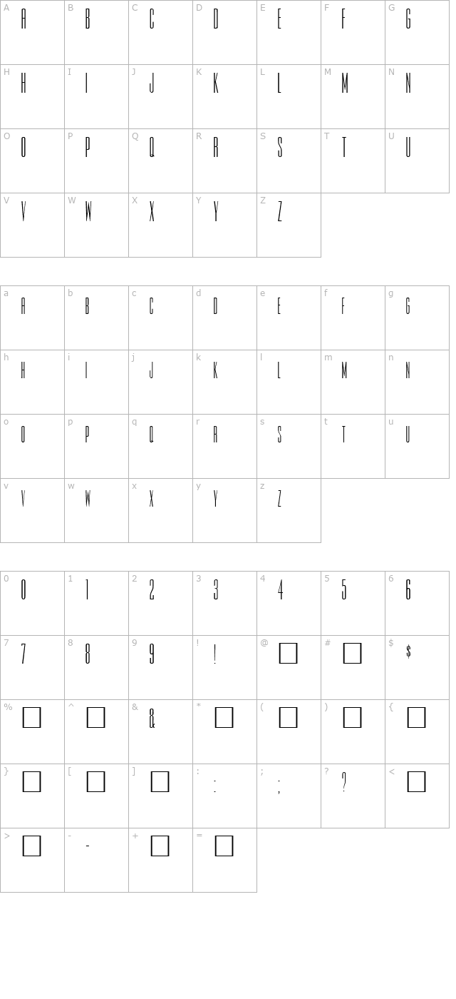 FZ BASIC 39 character map