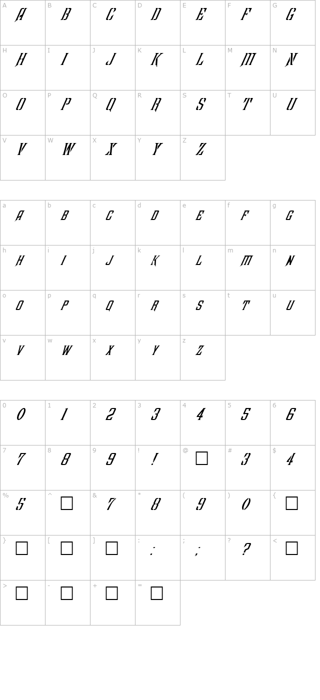 fz-basic-41-italic character map