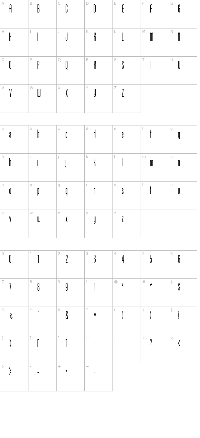 FZ BASIC 49 COND character map