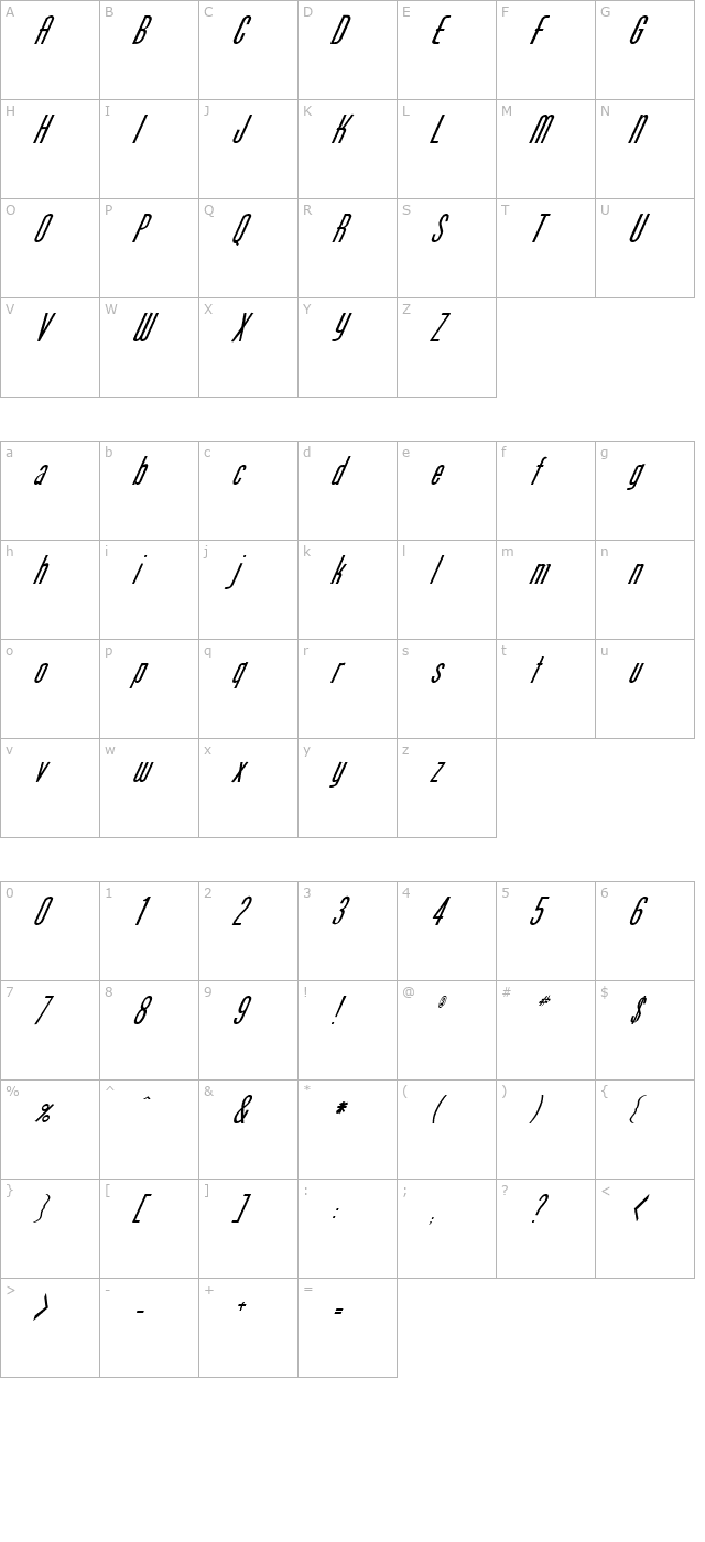 fz-basic-49-italic character map