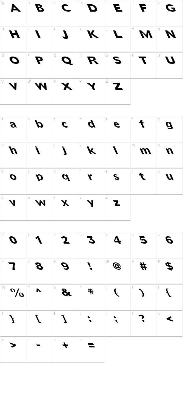 fz-basic-55-lefty character map