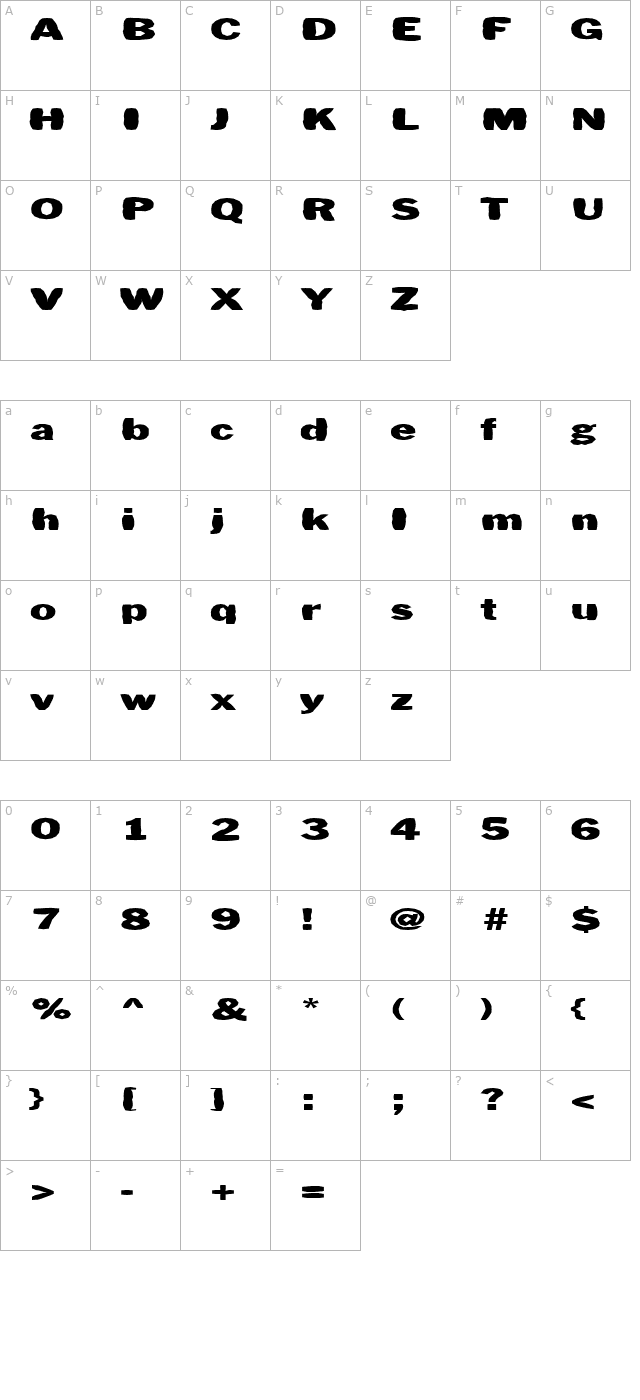 FZ BASIC 56 MANGLED EX character map