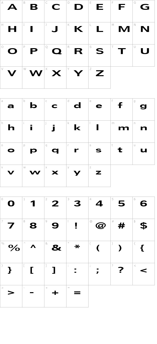 fz-basic-57-ex character map