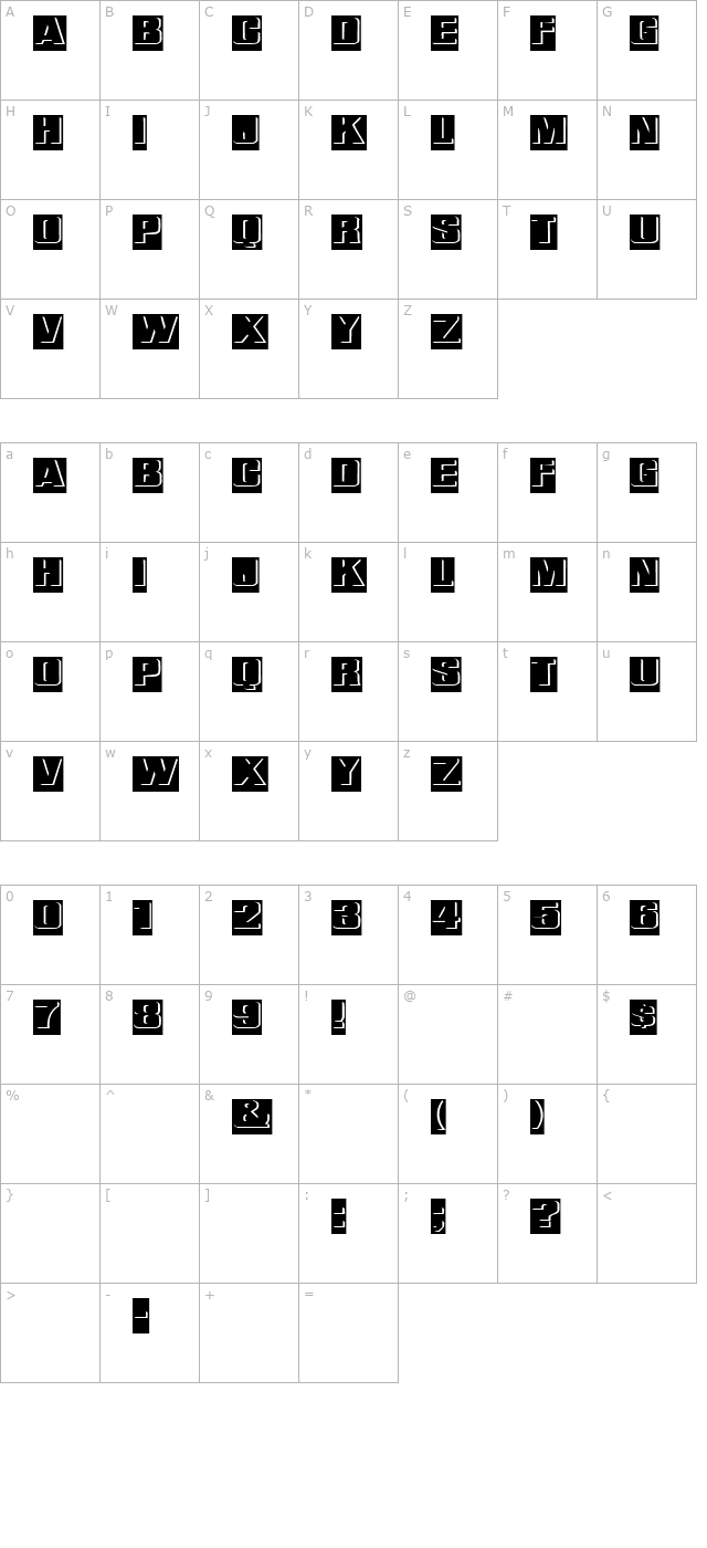 FZ BORDERS 13 EX character map