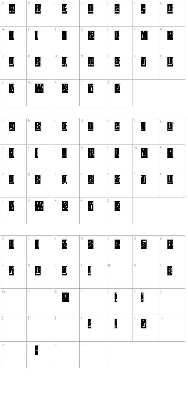 FZ BORDERS 13 character map