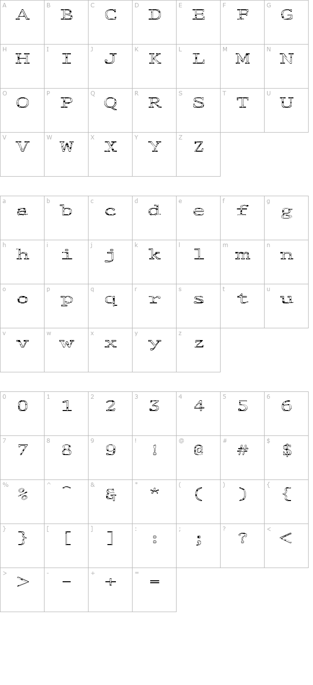 fz-digital-1-spotted-ex character map