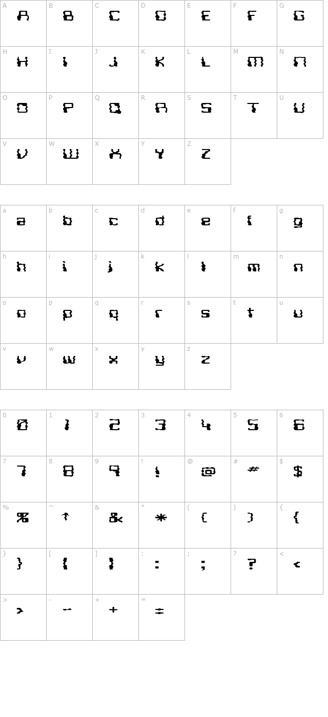 fz-digital-5-wavey-ex character map