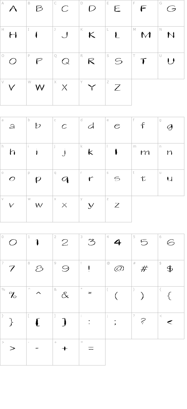 FZ HAND 1 MANGLED EX character map